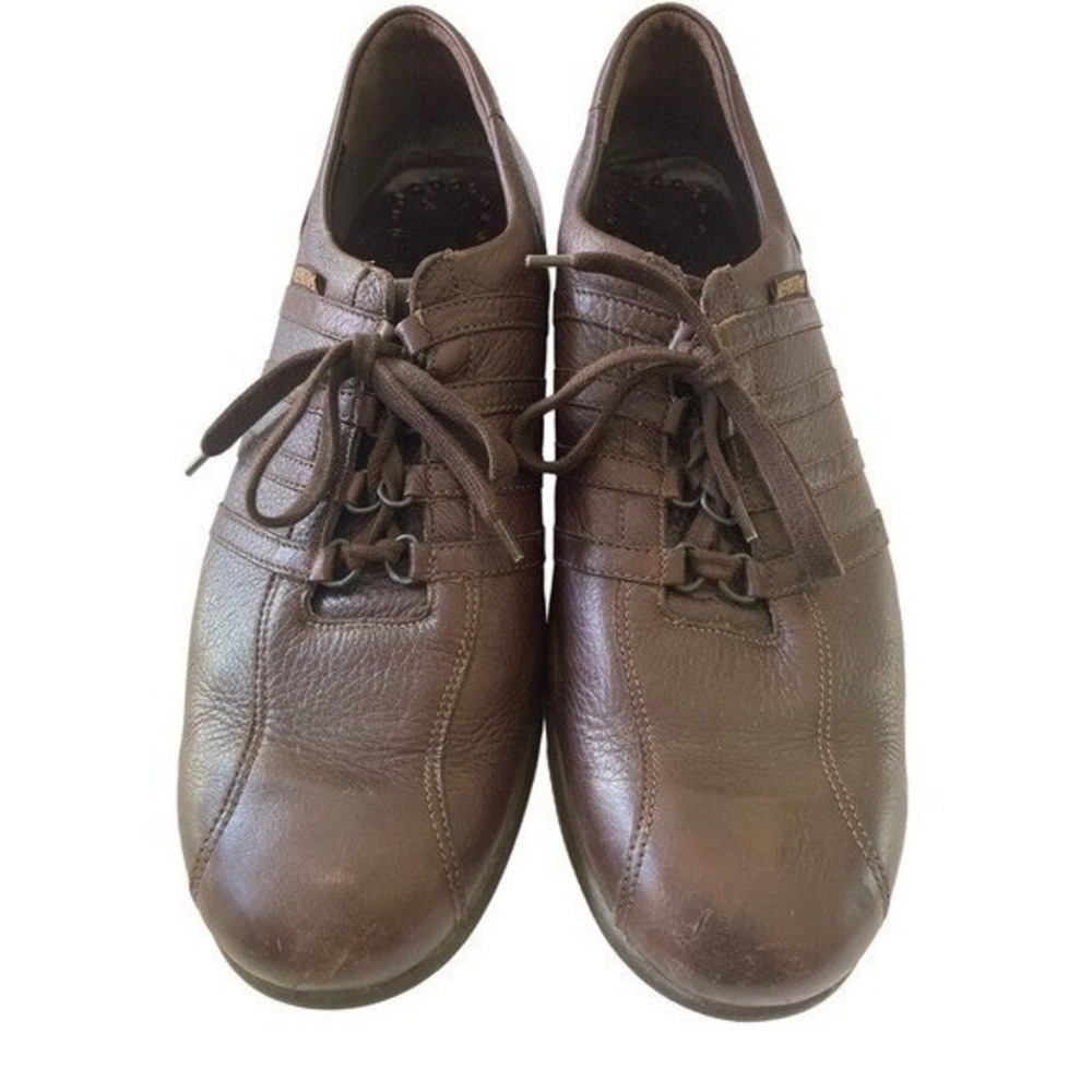 Mephisto Brown Leather Lace Up Walking Comfort Shoes Sneakers 11.5